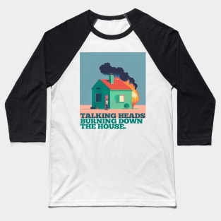 Talking Heads ••• Original 80s Style Fan Artwork Baseball T-Shirt